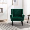 Modern Soft Velvet Material Ergonomics Accent Chair Living Room Chair Bedroom Chair Home Chair With Black Legs For Indoor Home