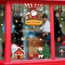 Christmas Window Clings 5Pack, Xmas Decals Decorations Holiday Christmas Window Descoration (Color: style 3)