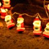 Christmas Santa Head Lights 9.8Ft 20 LED Lights Xmas Tree String Lights