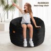 RAINBEAN Bean Bag Chair,Deluxe Velvet Super Soft Lazy Sofa Fur with Memory Foam Filled