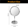 8-inch Makeup Mirror with Lights, Double Sided 1X/10X Magnifying Mirror, 3 Color Lighting Dimmable Vanity Mirror with 360¬∞ Swivel