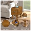 Rectangle Living Room Coffee Table Set, 3-Piece Solid Wood Living Room Table Set, 1 Coffee Table and 2 End Table