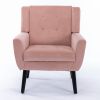 Modern Soft Velvet Material Ergonomics Accent Chair Living Room Chair Bedroom Chair Home Chair With Black Legs For Indoor Home