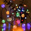 8 Modes Solar String Lights Outdoor LED Crystal Globe Light Waterproof Fairy Lights Garlands For Christmas Party Outdoor Decor