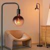 Floor Lamp for Living Room-Standing Lamp with Modern LED Bulb, Clear Glass 6", Warm Ambiant Lighting Decorative Tall Floor Lamp