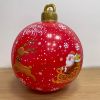 60CM Giant Christmas PVC Inflatable Decorated Ball Made PVC Christmas Tree Outdoor Decoration Toy Ball Gift