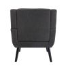 Modern Soft Linen Material Ergonomics Accent Chair Living Room Chair Bedroom Chair Home Chair With Black Legs For Indoor Home